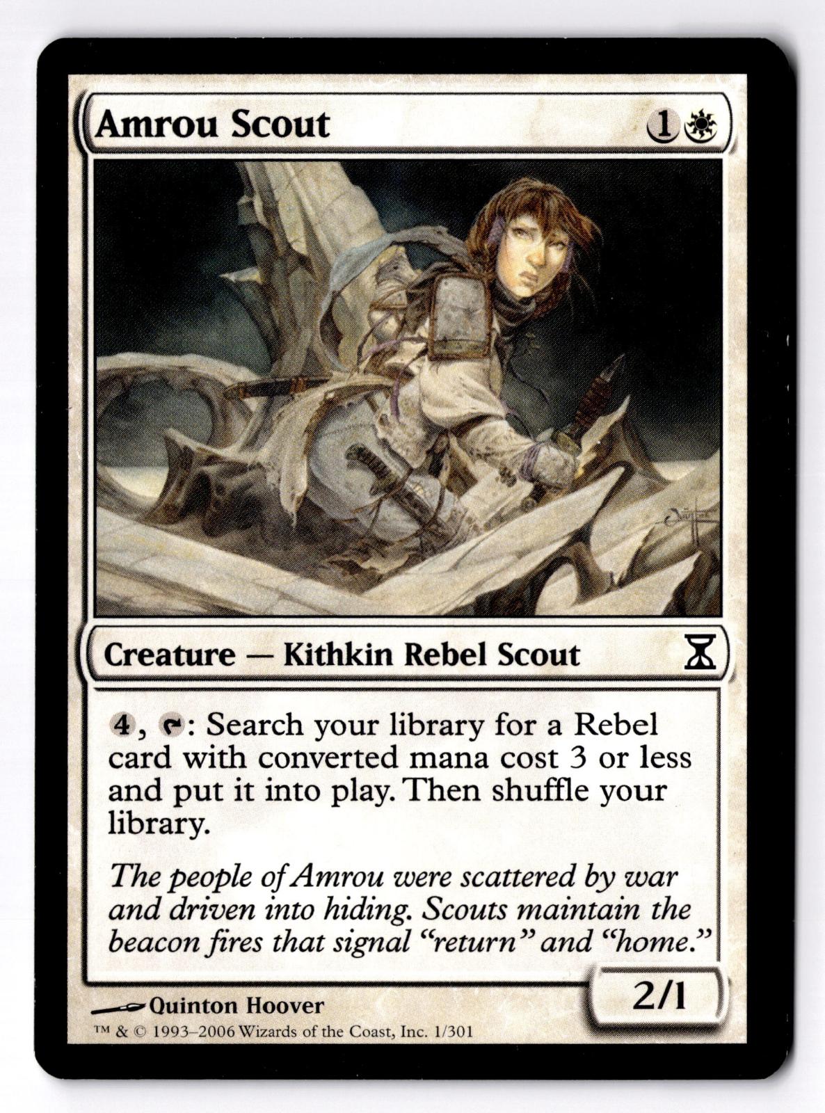 Amrou Scout 1 Common Time Spiral Magic: The Gathering Moderately Played