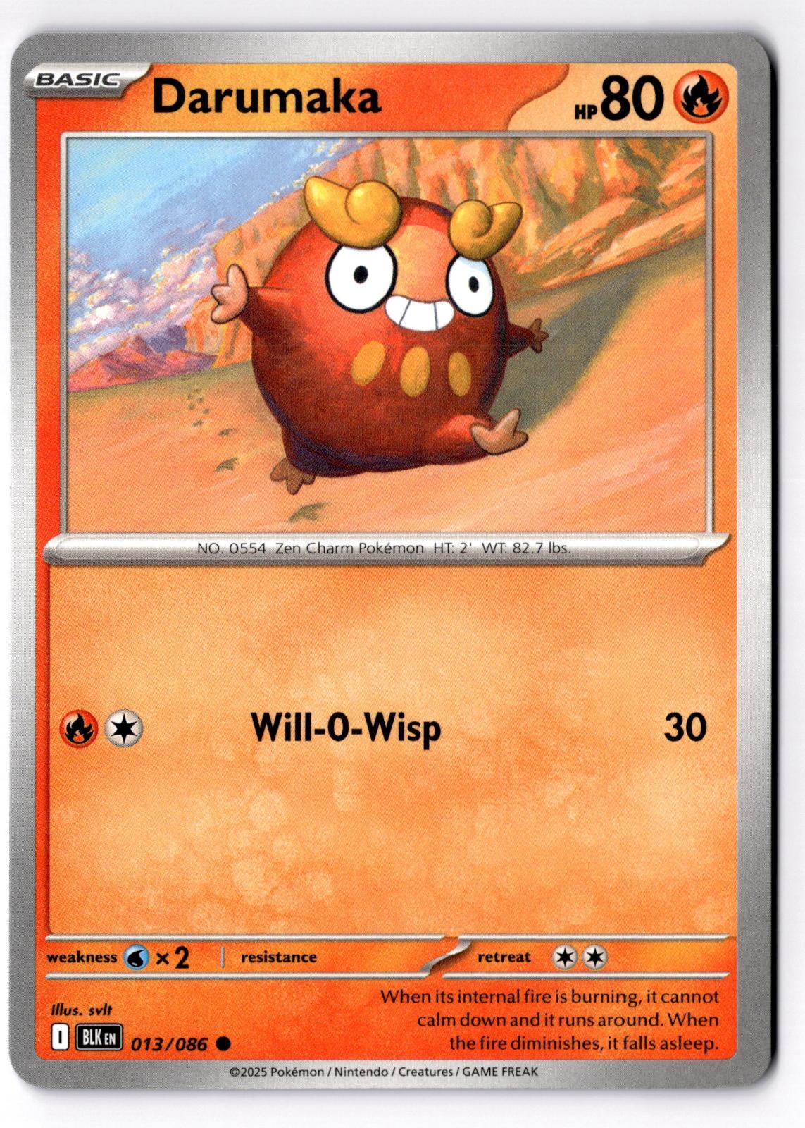 Darumaka 013/086 Common Black Bolt Pokemon Near Mint