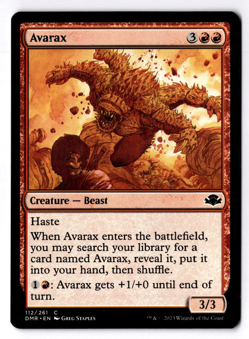 Avarax 112 Common Dominaria Remastered Magic: The Gathering Lightly Played