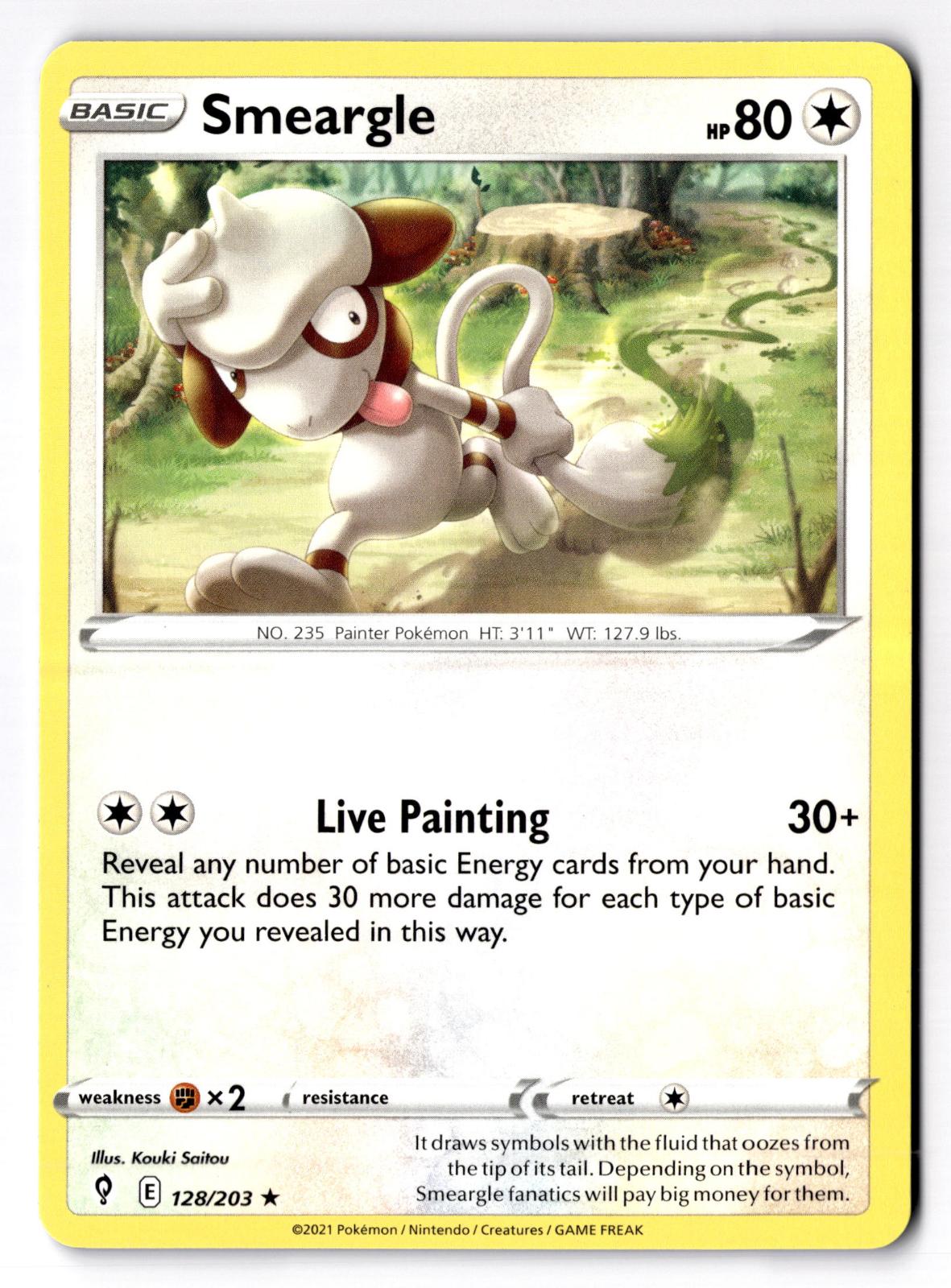 Smeargle 128/203 Rare Evolving Skies Pokemon Near Mint