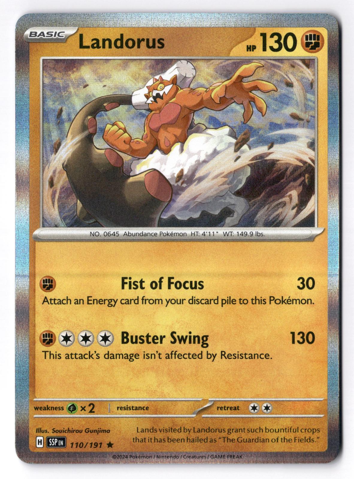 Landorus 110/191 Rare Surging Sparks Pokemon Holo Near Mint