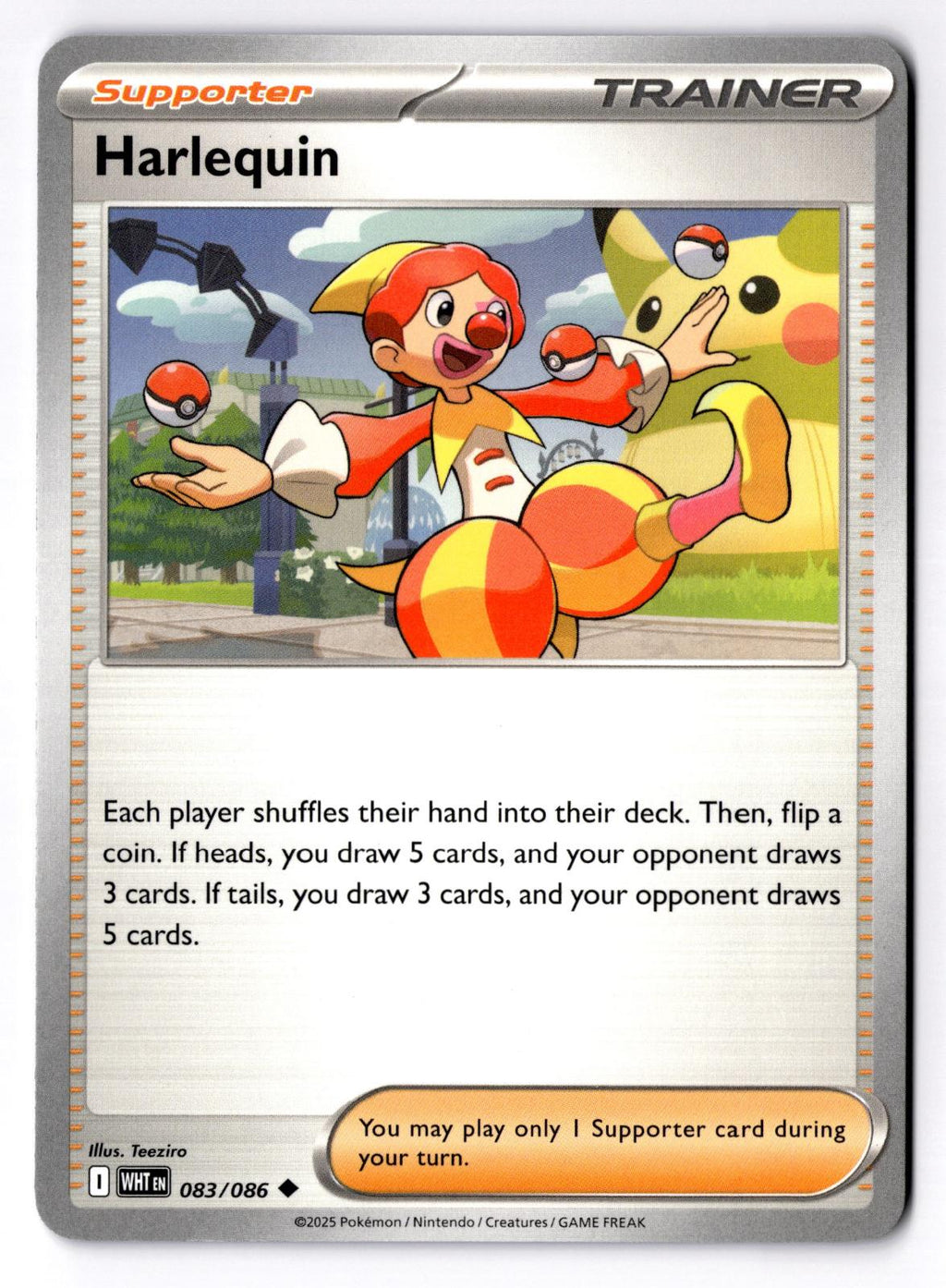 Harlequin 083/086 Uncommon White Flare Pokemon Near Mint