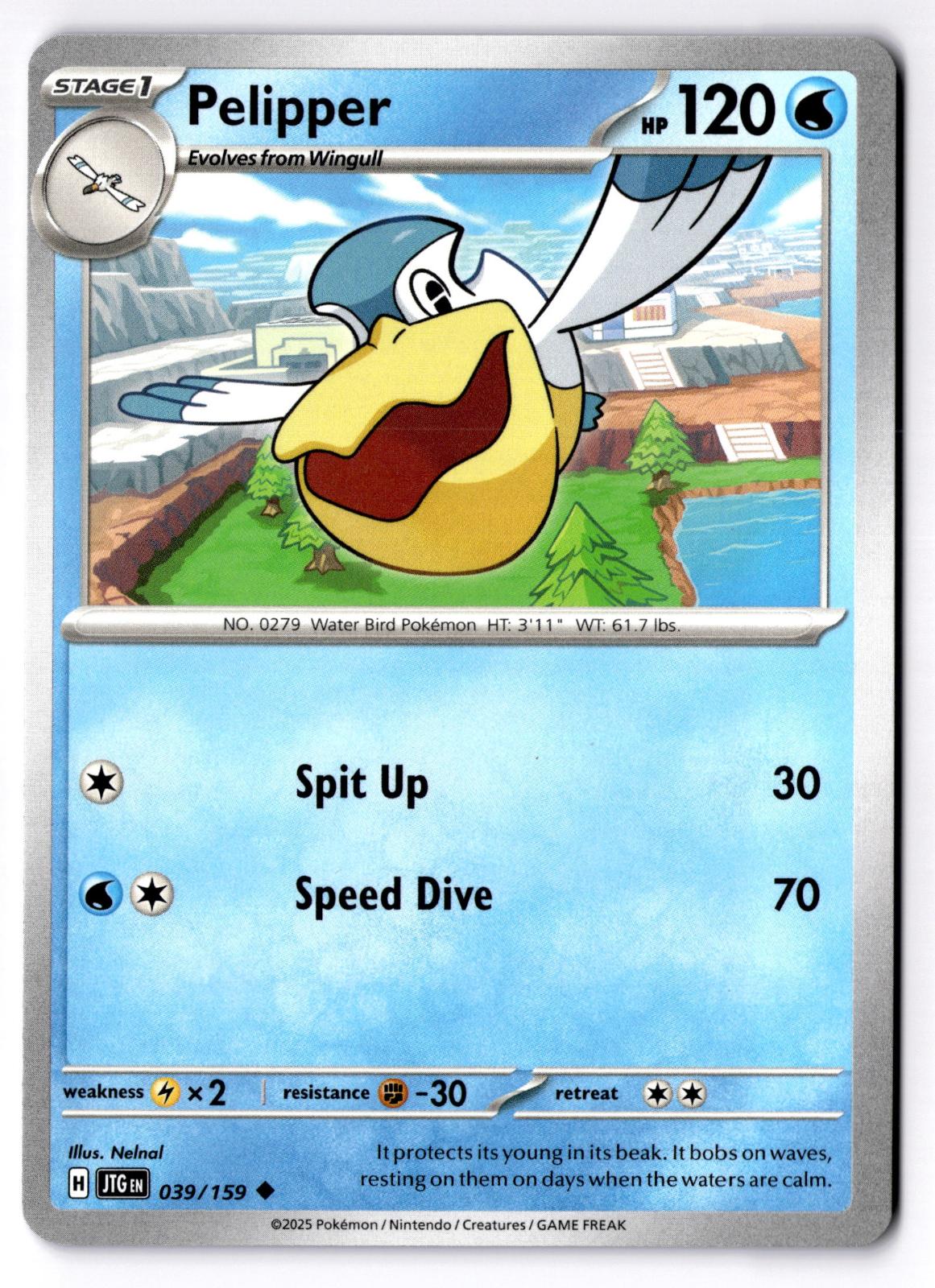 Pelipper 039/159 Uncommon Journey Together Pokemon Near Mint