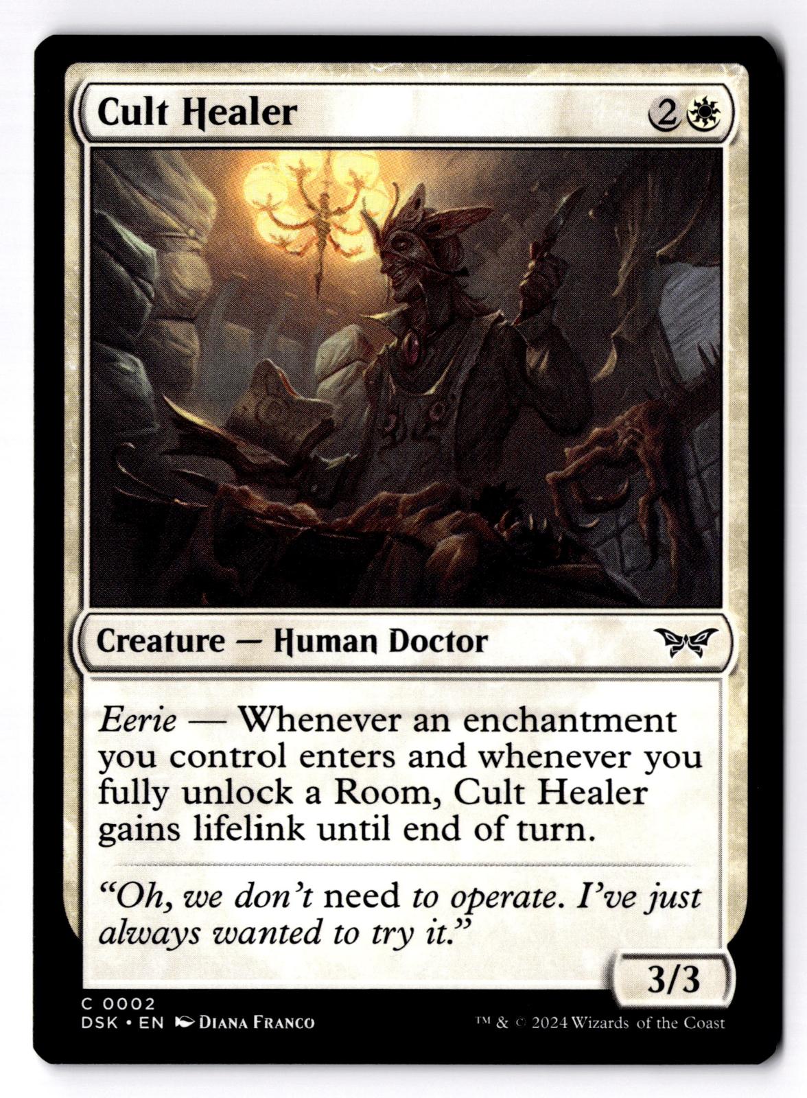 Cult Healer 2 Common Duskmourn: House of Horror Magic: The Gathering LP