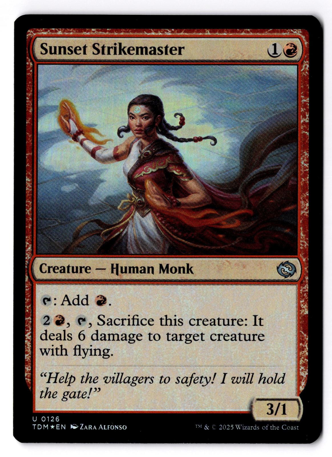 Sunset Strikemaster 126 Tarkir: Dragonstorm Magic: The Gathering Foil LP