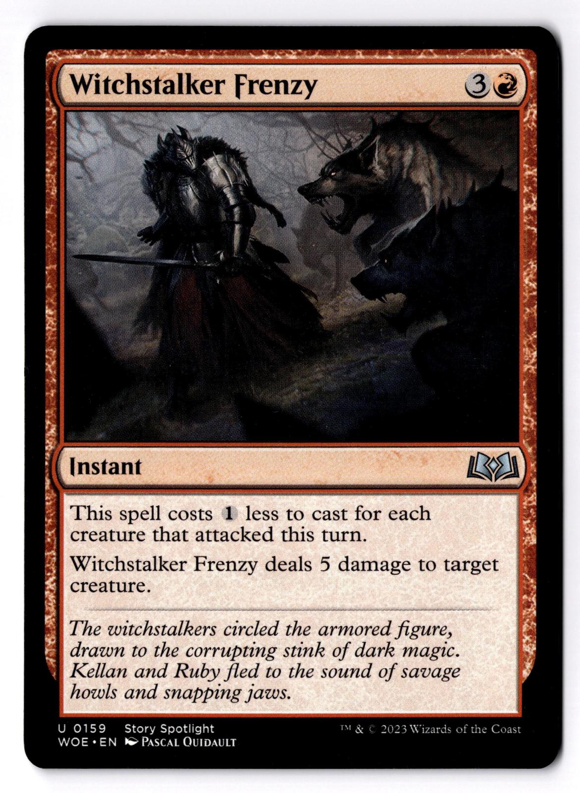 Witchstalker Frenzy 159 Uncommon Wilds of Eldraine Magic: The Gathering LP