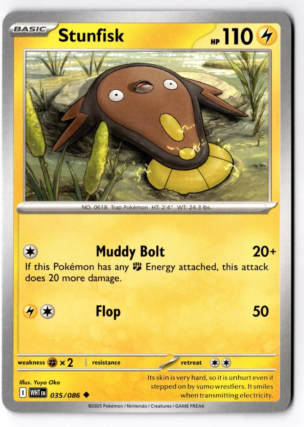 Stunfisk 035/086 Uncommon White Flare Pokemon Near Mint