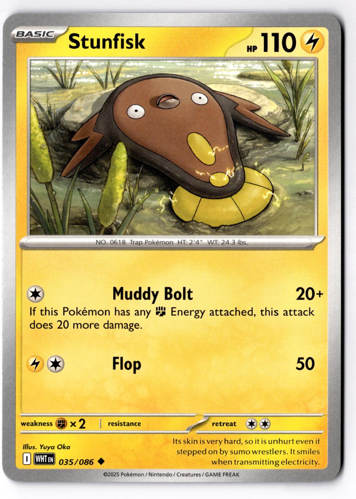 Stunfisk 035/086 Uncommon White Flare Pokemon Near Mint