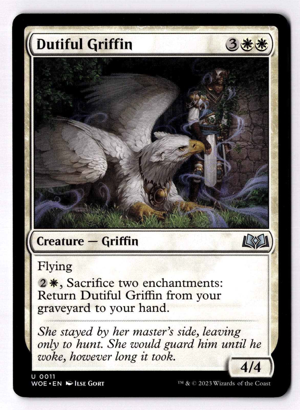 Dutiful Griffin 11 Uncommon Wilds of Eldraine Magic: The Gathering LP