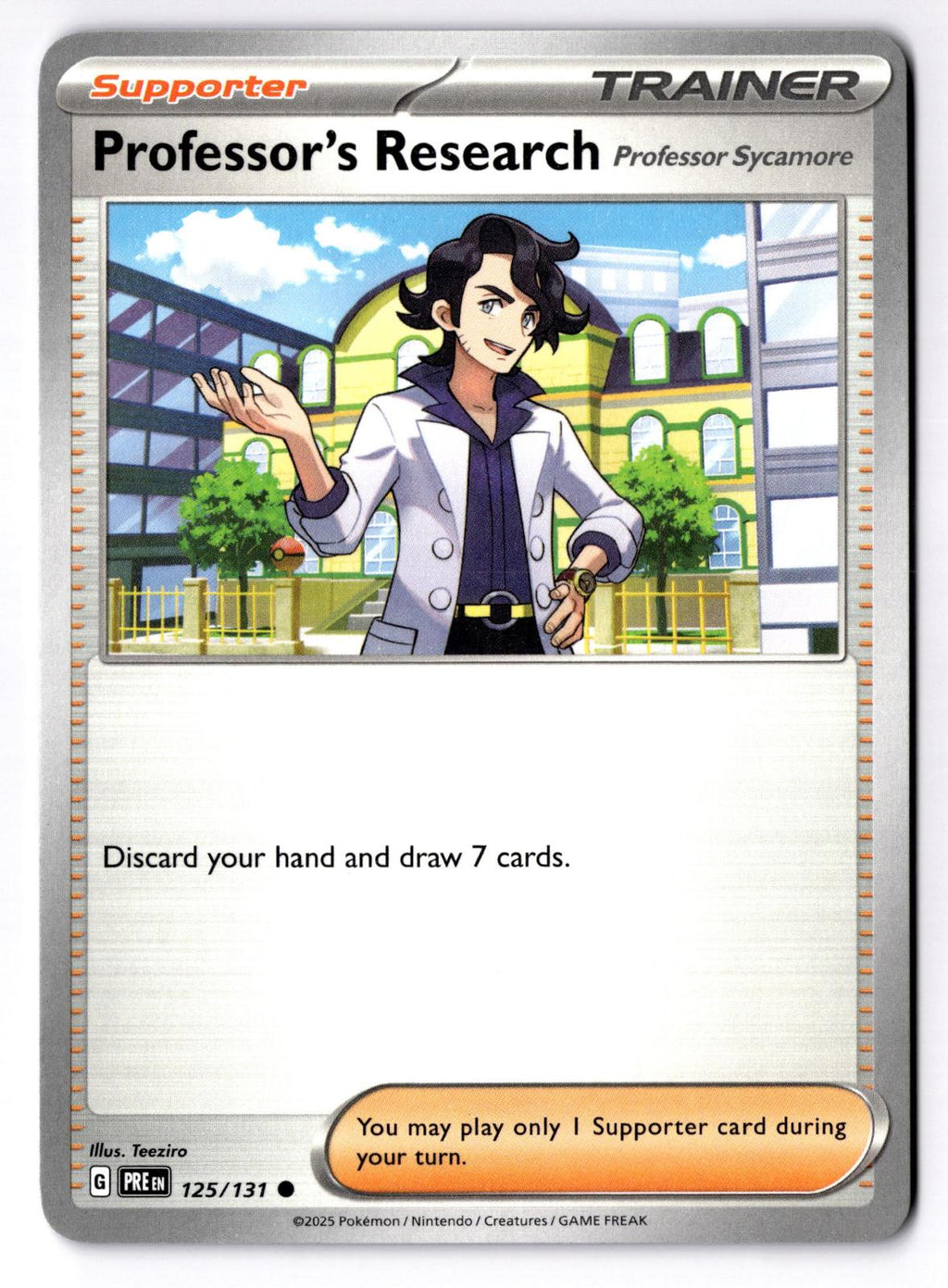 Professor's Research Professor Sycamore 125/131 Prismatic Evolutions Pokemon NM