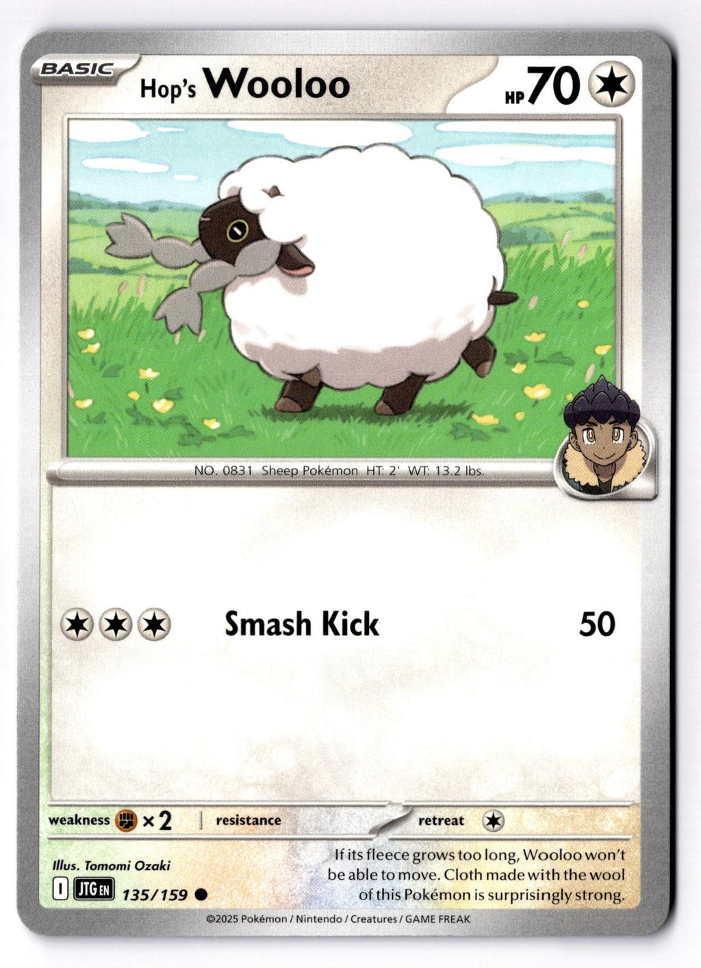 Hop's Wooloo 135/159 Common Journey Together Pokemon Near Mint