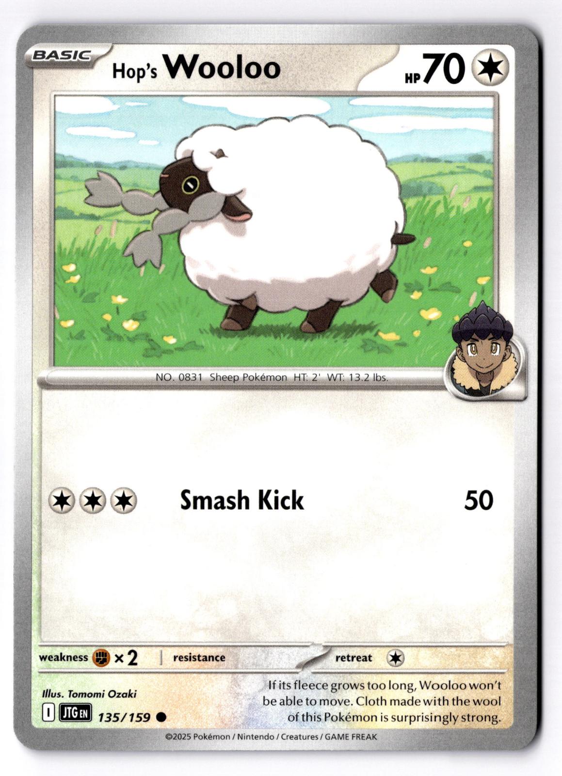 Hop's Wooloo 135/159 Common Journey Together Pokemon Near Mint