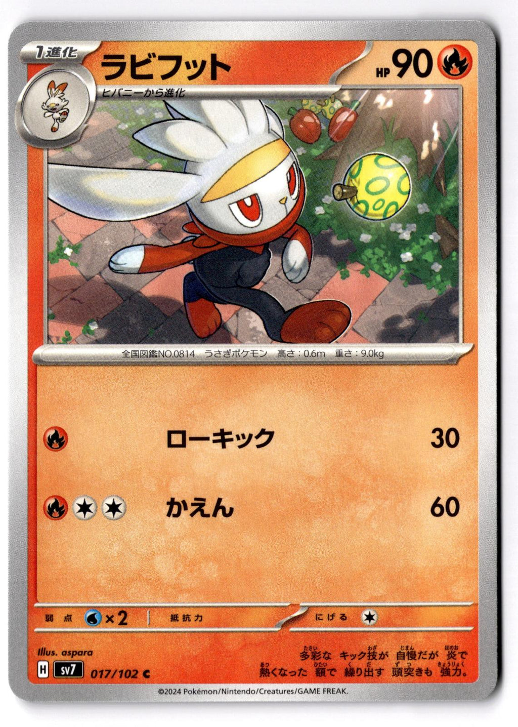 Raboot 017/102 Common Stellar Miracle Pokemon Japanese Near Mint