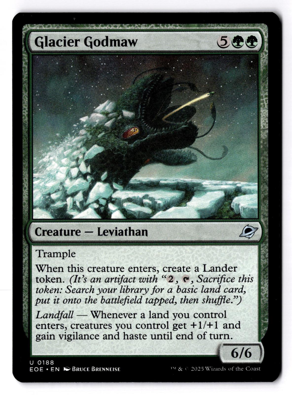 Glacier Godmaw 188 Uncommon Edge of Eternities Magic: The Gathering LP