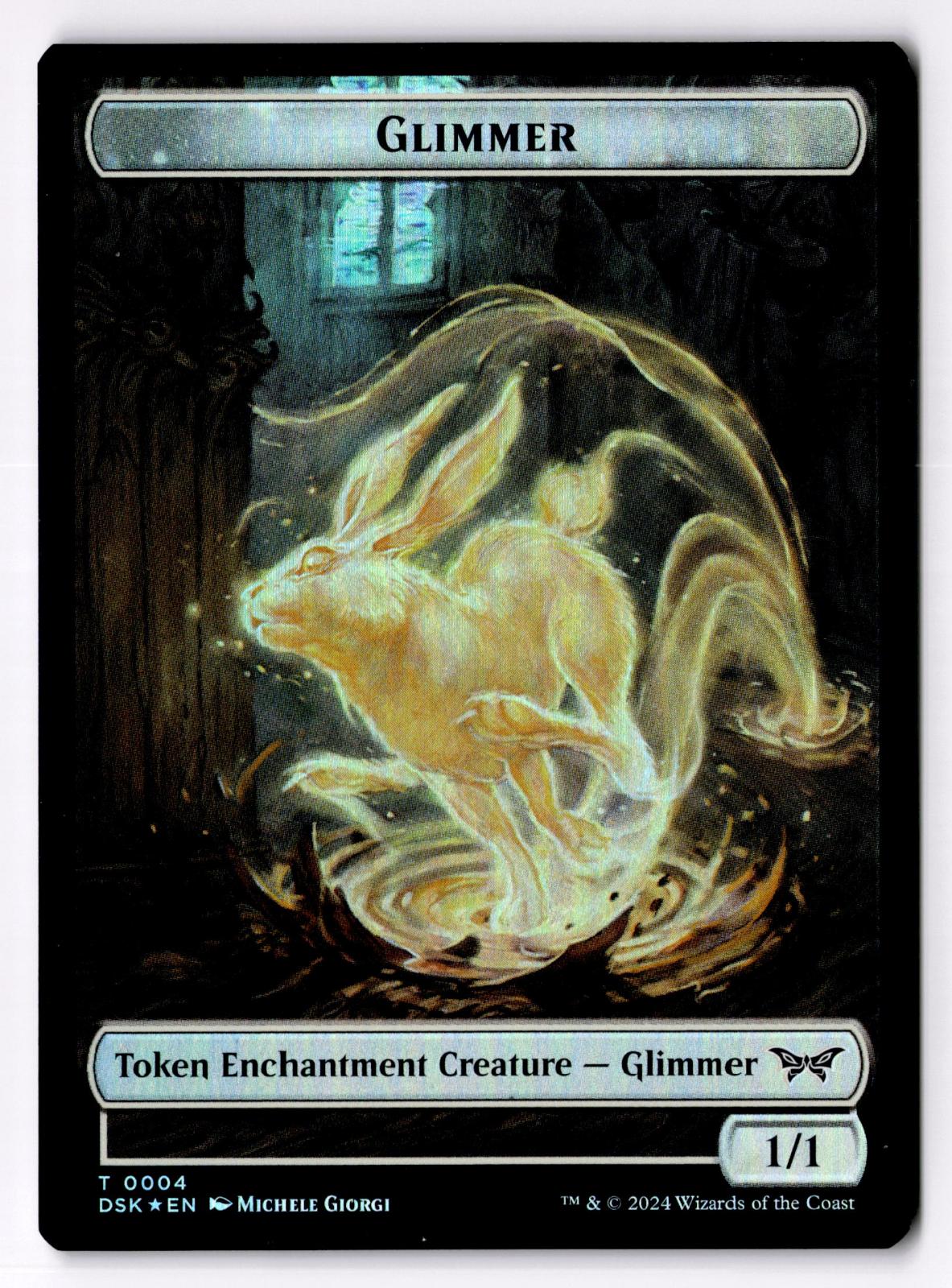 Glimmer // Shard Double-Sided Token 4 // 2 Magic: The Gathering Foil LP