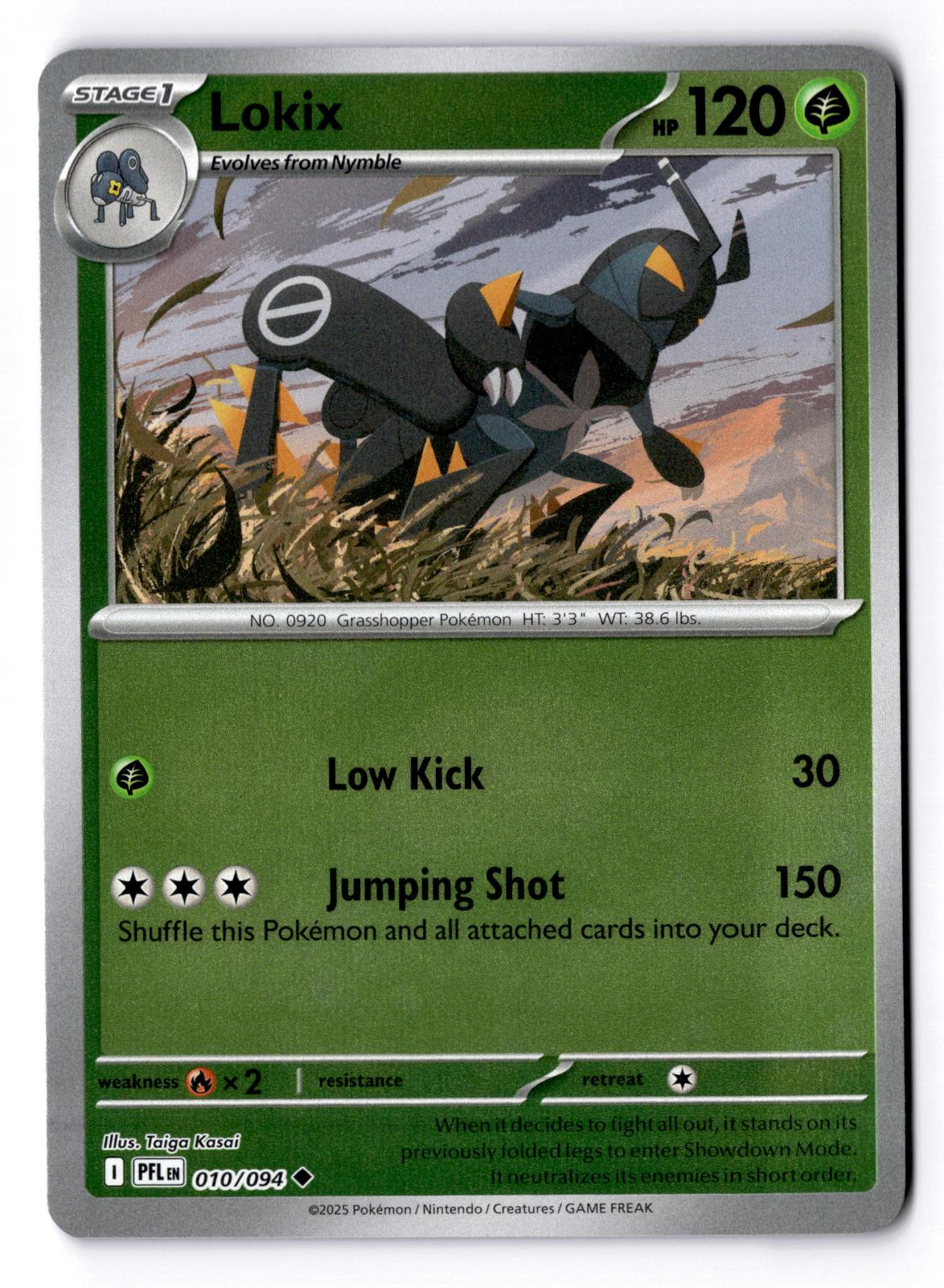 Lokix 010/094 Uncommon Phantasmal Flames Pokemon Reverse Holo Near Mint