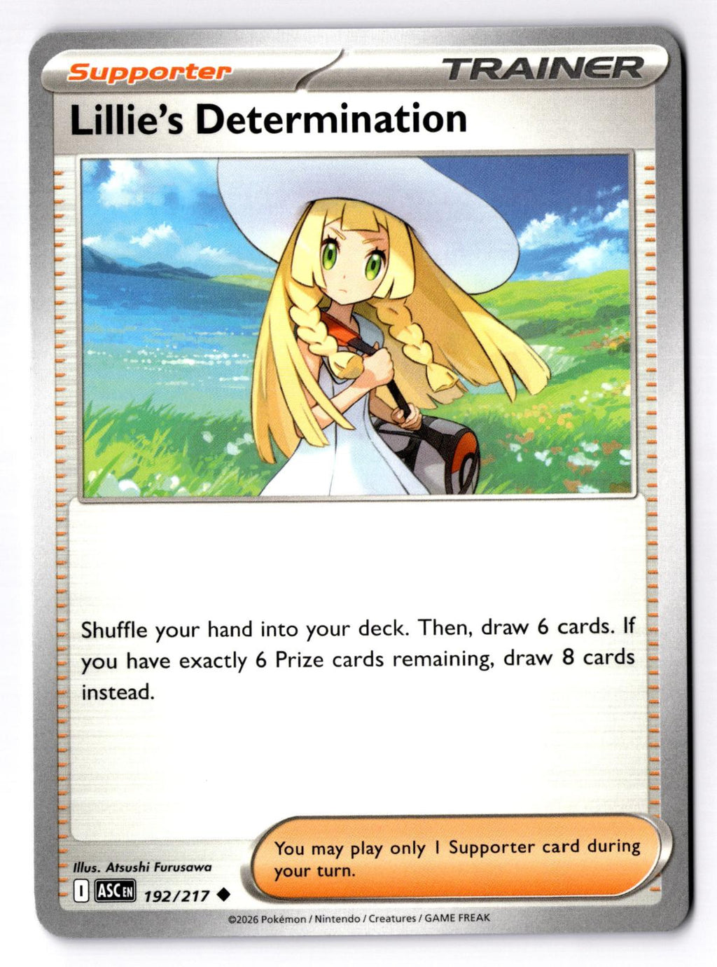 Lillie's Determination 192/217 Uncommon Ascended Heroes Pokemon Near Mint