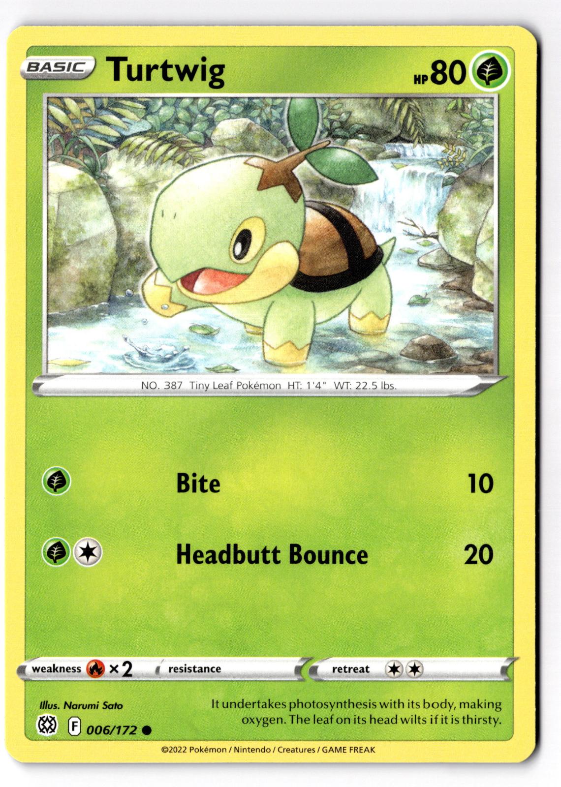 Turtwig 006/172 Common Brilliant Stars Pokemon Near Mint