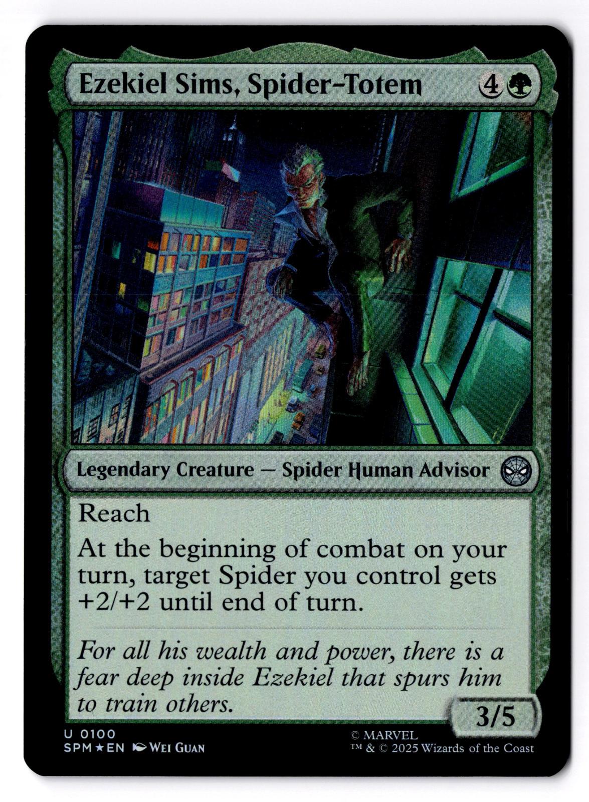 Ezekiel Sims, Spider-Totem 100 Marvel's Spider-Man Magic: The Gathering Foil LP