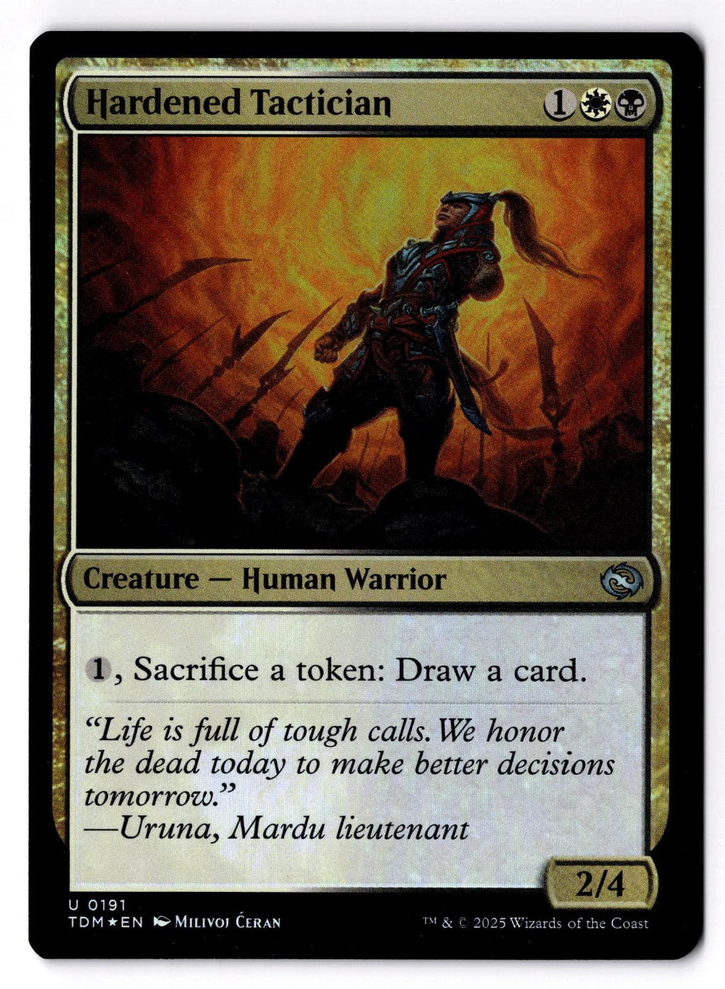 Hardened Tactician 191 Uncommon Tarkir: Dragonstorm Magic: The Gathering Foil LP