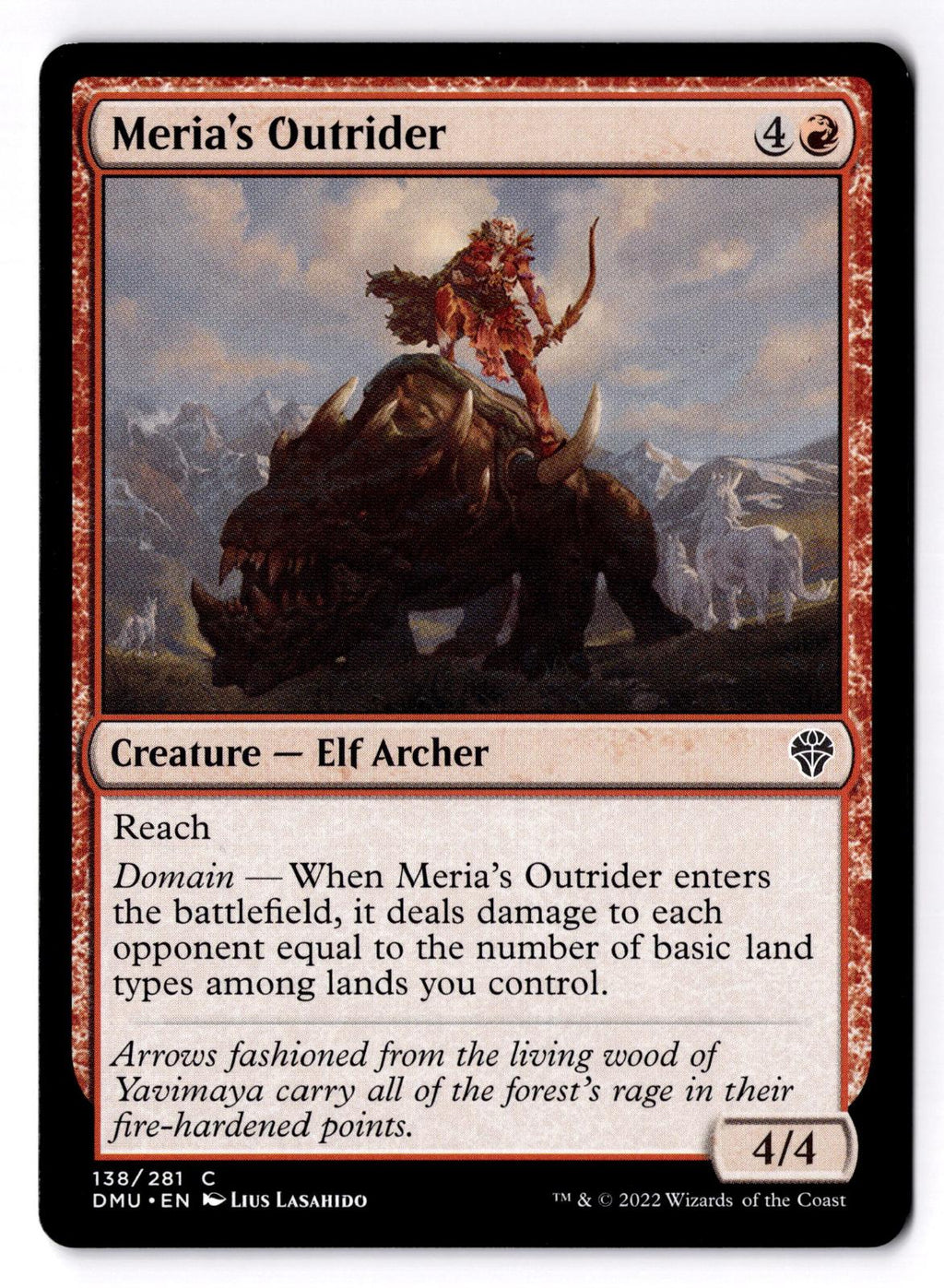 Meria's Outrider 138 Common Dominaria United Magic: The Gathering Lightly Played