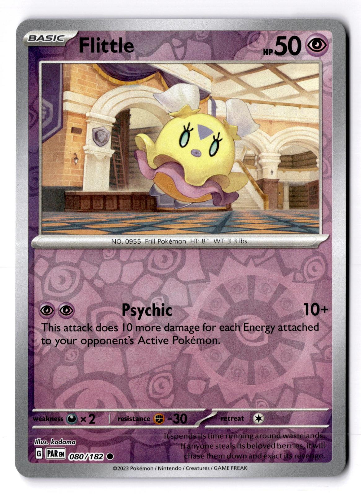 Flittle 080/182 Common Paradox Rift Pokemon Reverse Holo Lightly Played