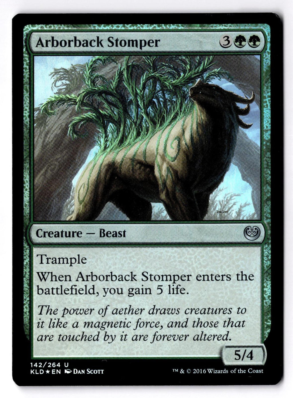 Arborback Stomper 142 Uncommon Kaladesh Magic: The Gathering Foil Lightly Played
