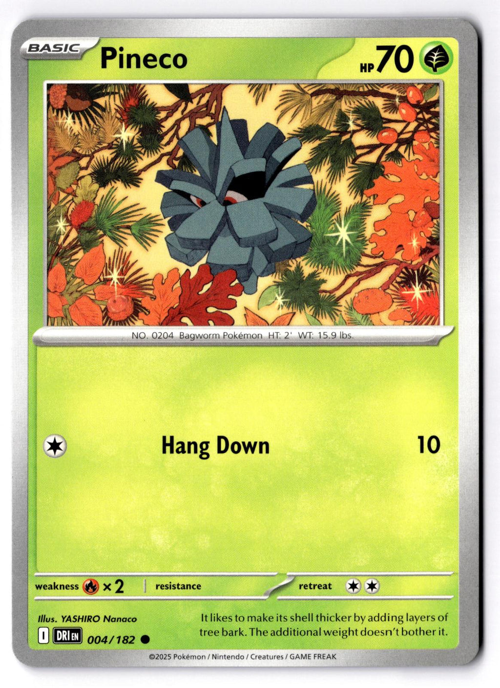 Pineco 004/182 Common Destined Rivals Pokemon Near Mint
