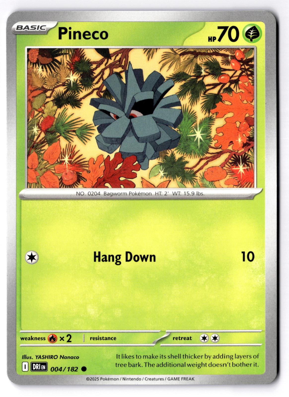 Pineco 004/182 Common Destined Rivals Pokemon Near Mint