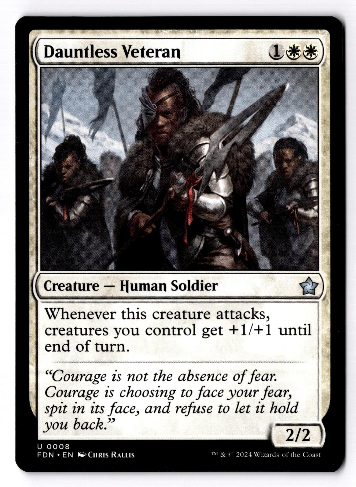 Dauntless Veteran 8 Uncommon Foundations Magic: The Gathering Lightly Played