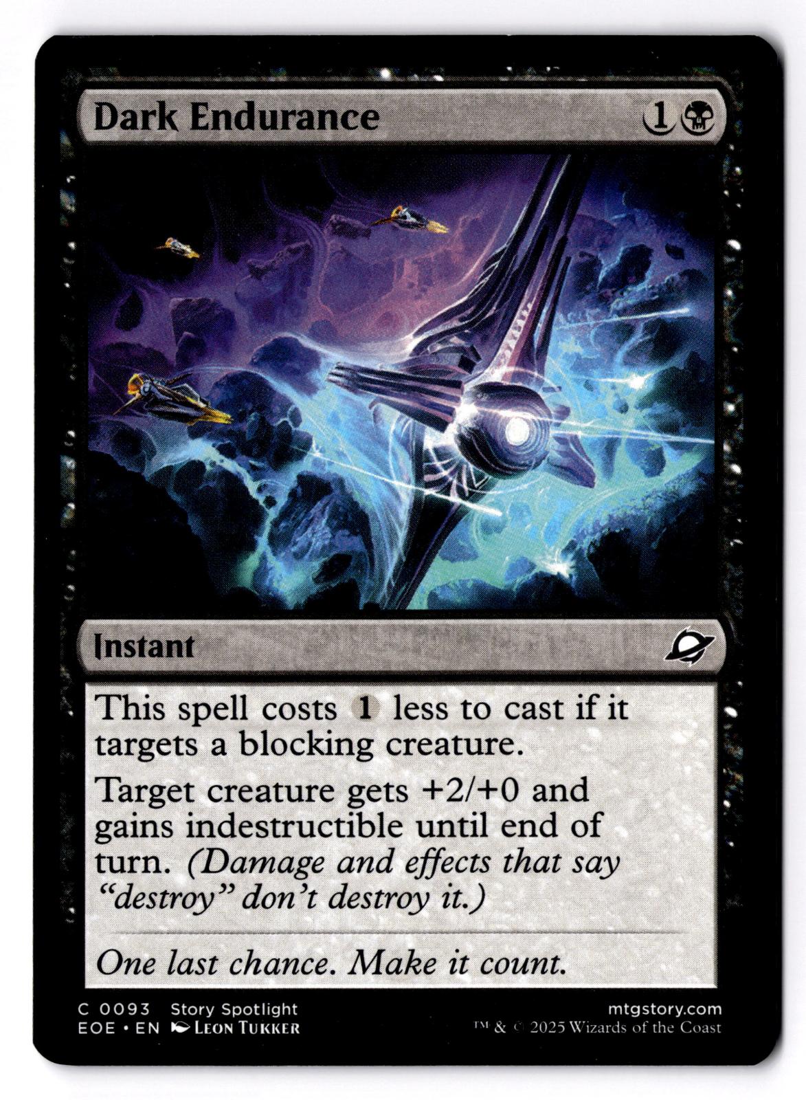 Dark Endurance 93 Common Edge of Eternities Magic: The Gathering Lightly Played