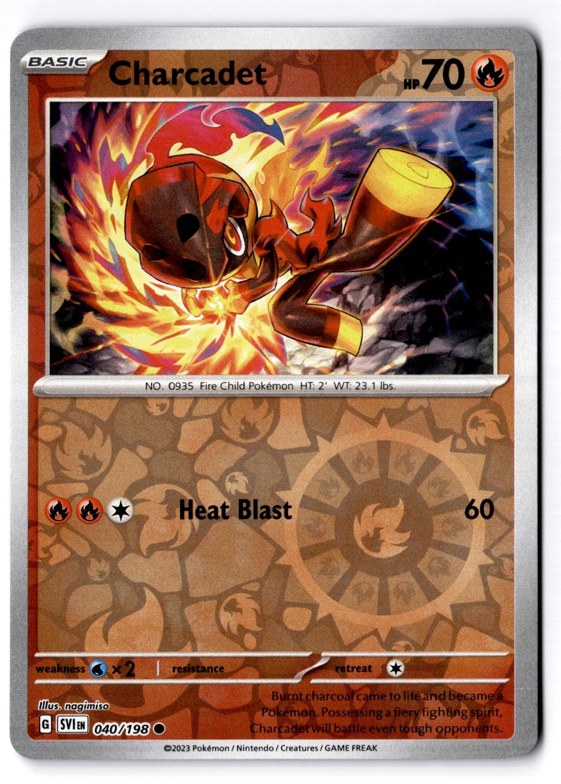 Charcadet 040/198 Common Scarlet & Violet Pokemon Reverse Holo Near Mint