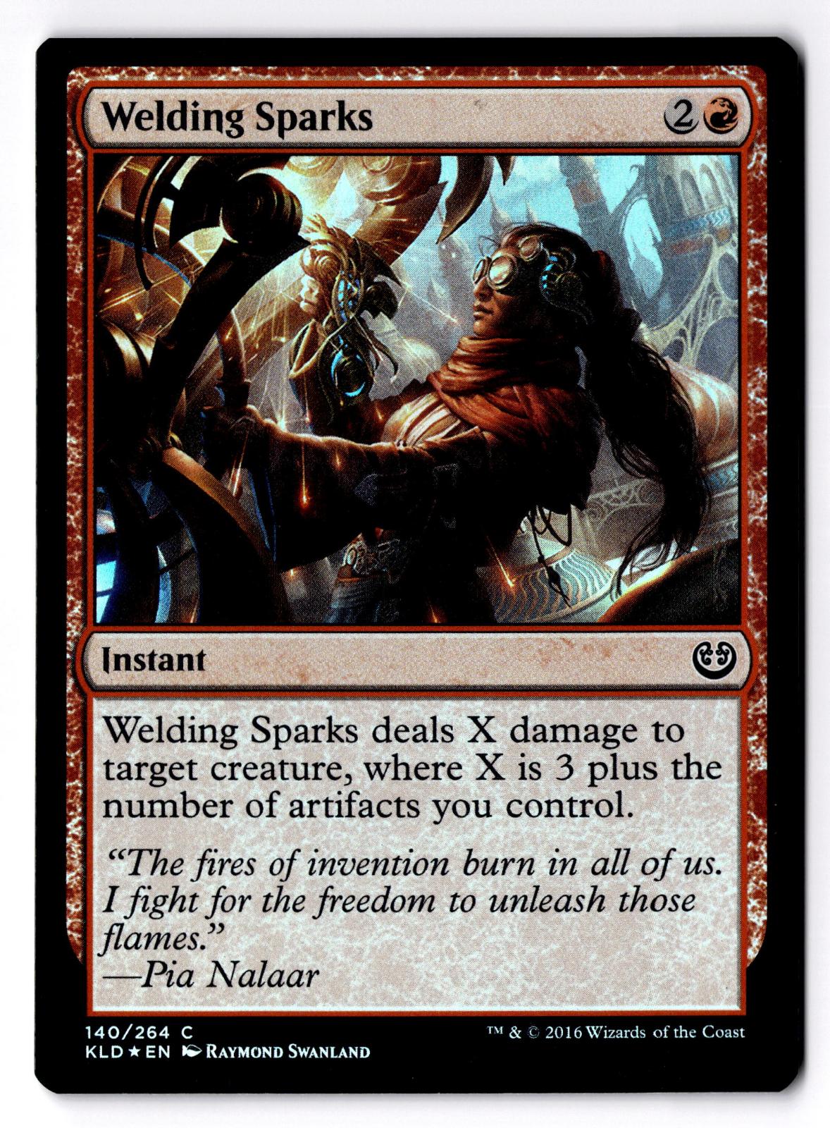 Welding Sparks 140 Common Kaladesh Magic: The Gathering Foil Lightly Played