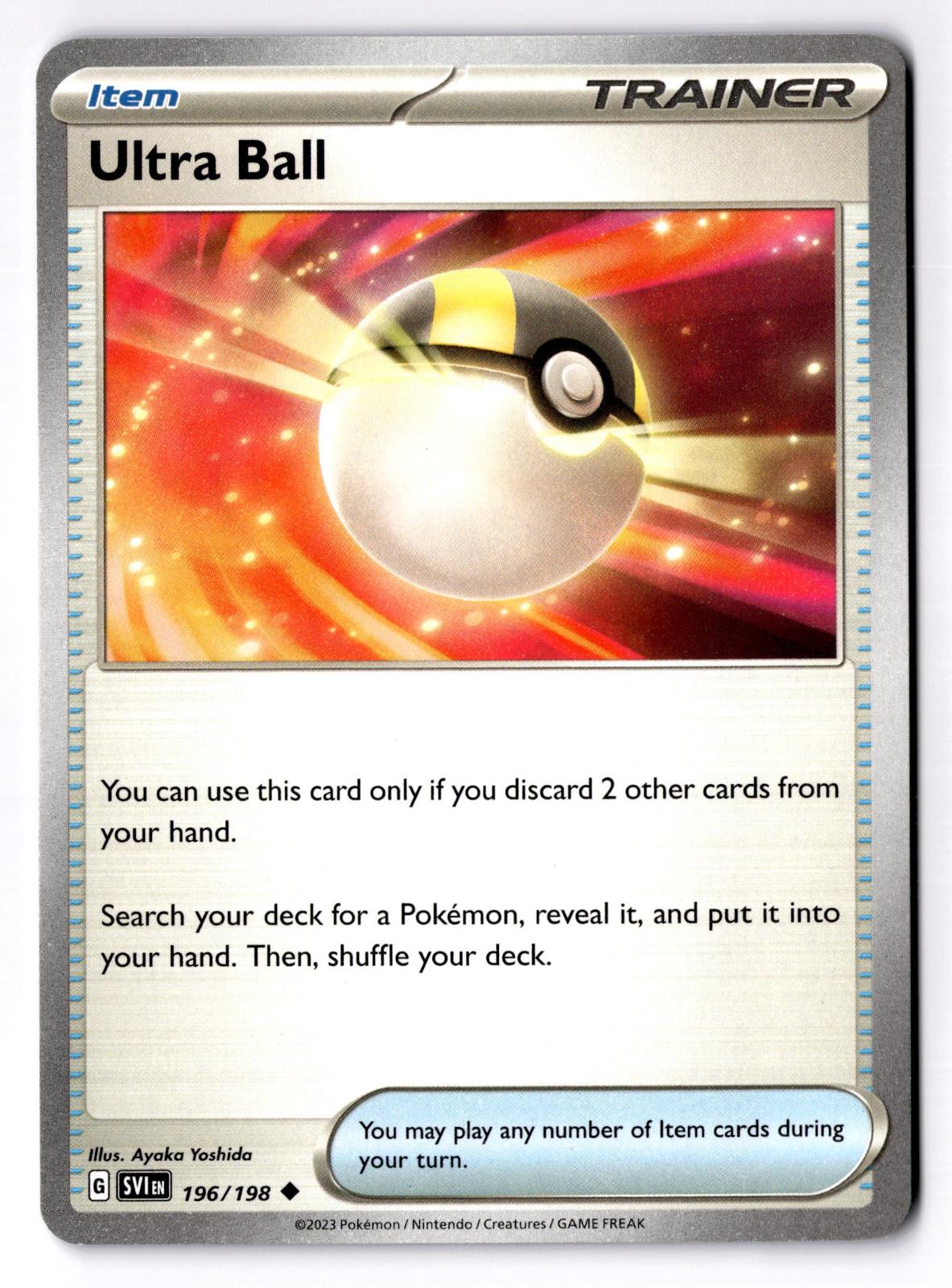 Ultra Ball 196/198 Uncommon Scarlet & Violet Pokemon Near Mint