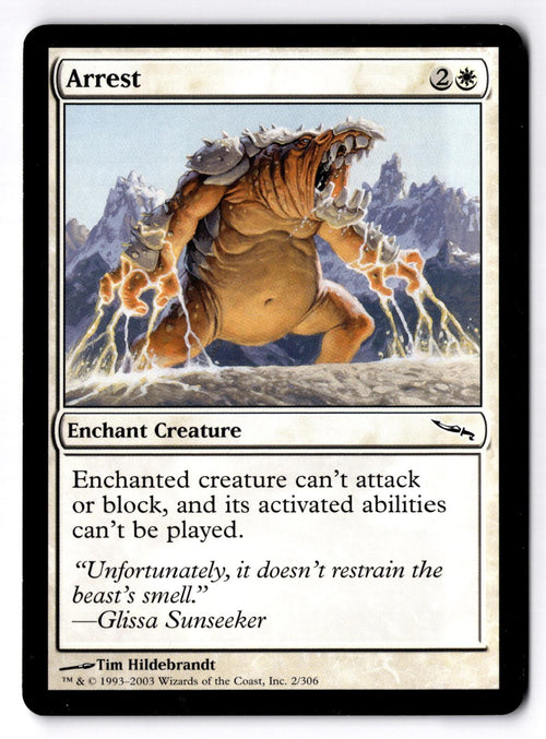 Arrest 2 Common Mirrodin Magic: The Gathering Moderately Played