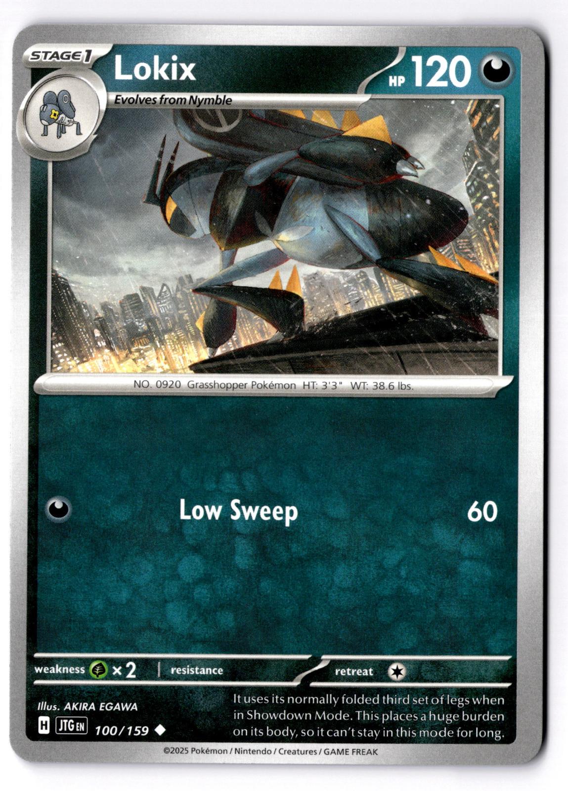 Lokix 100/159 Uncommon Journey Together Pokemon Near Mint