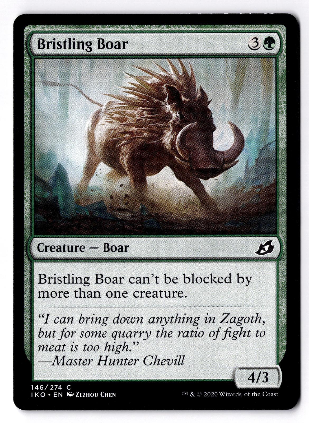Bristling Boar 146 Common Ikoria: Lair of Behemoths Magic: The Gathering LP