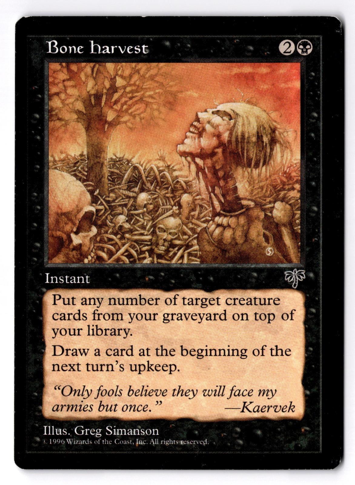 Bone Harvest Common Mirage Magic: The Gathering Moderately Played
