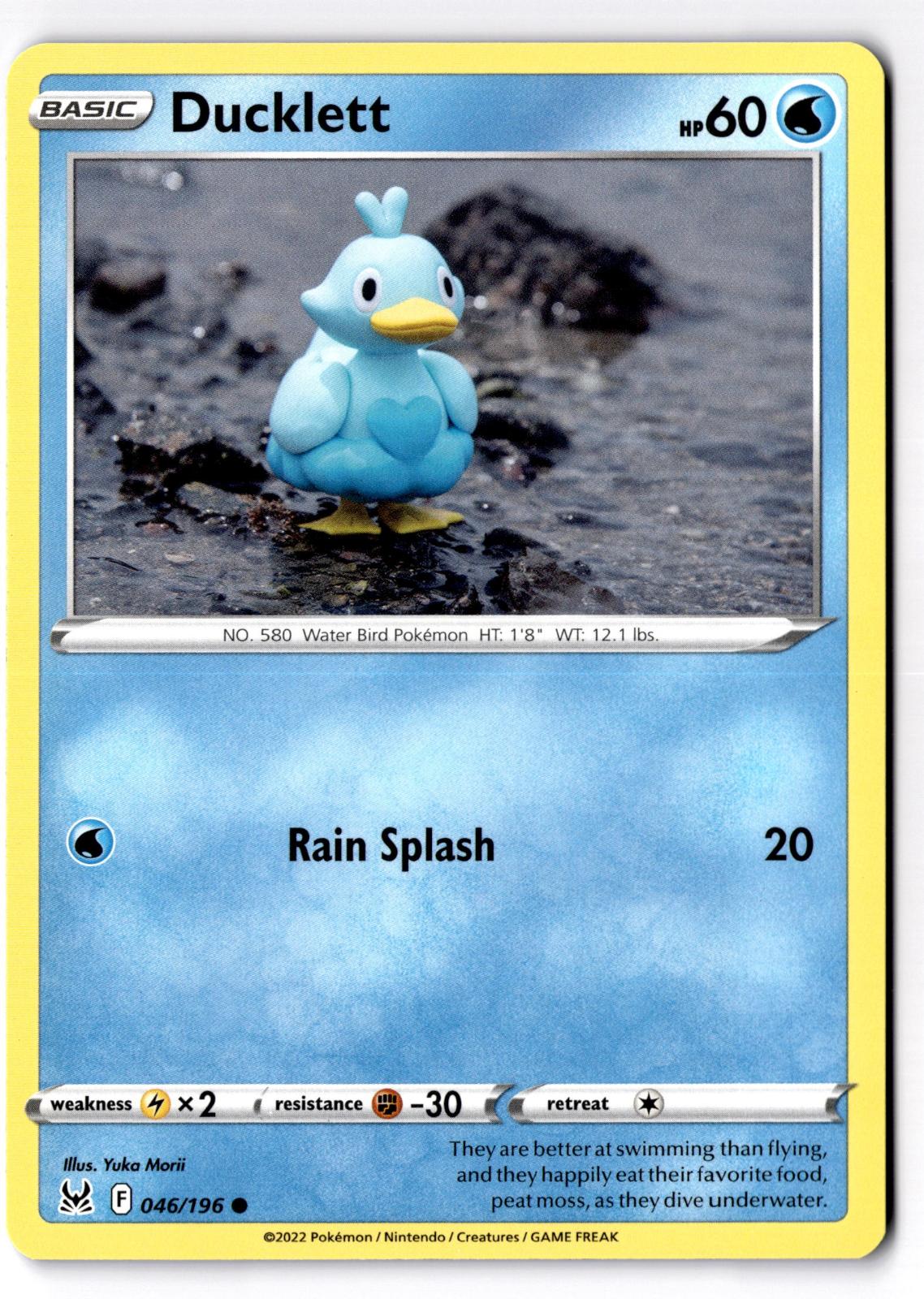 Ducklett 046/196 Common Lost Origin Pokemon Near Mint