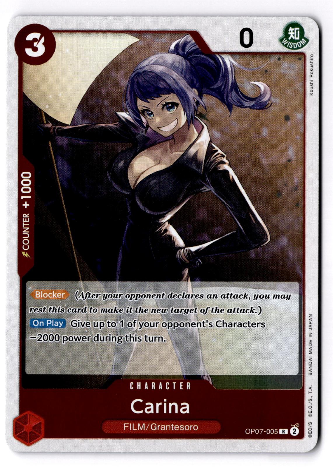 Carina OP07-005 Rare 500 Years in the Future One Piece Foil Near Mint