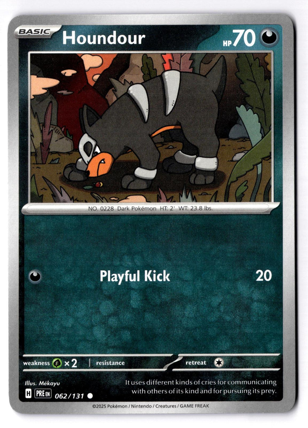 Houndour 062/131 Common Prismatic Evolutions Pokemon Near Mint