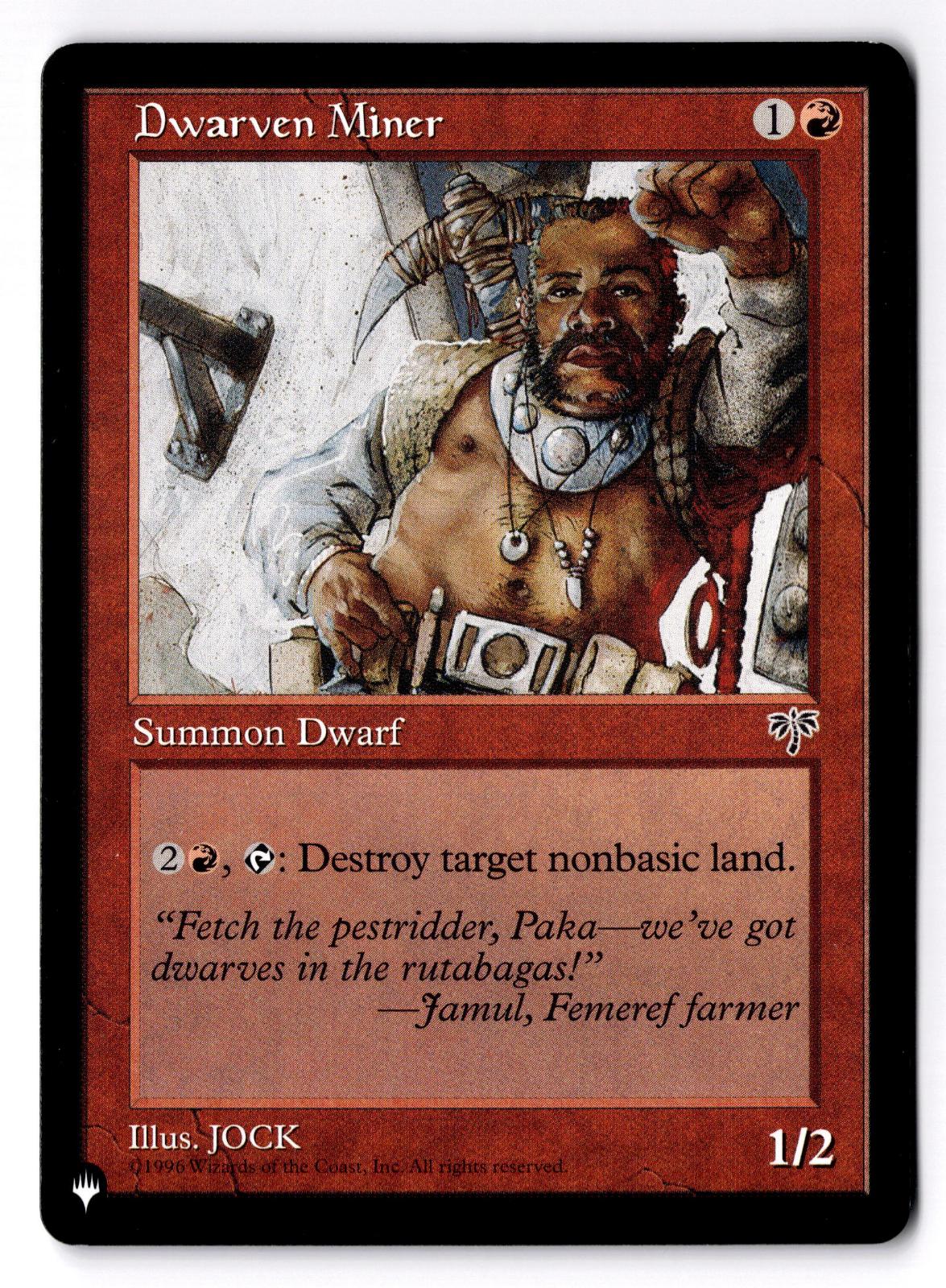Dwarven Miner Uncommon The List Reprints Magic: The Gathering Damaged