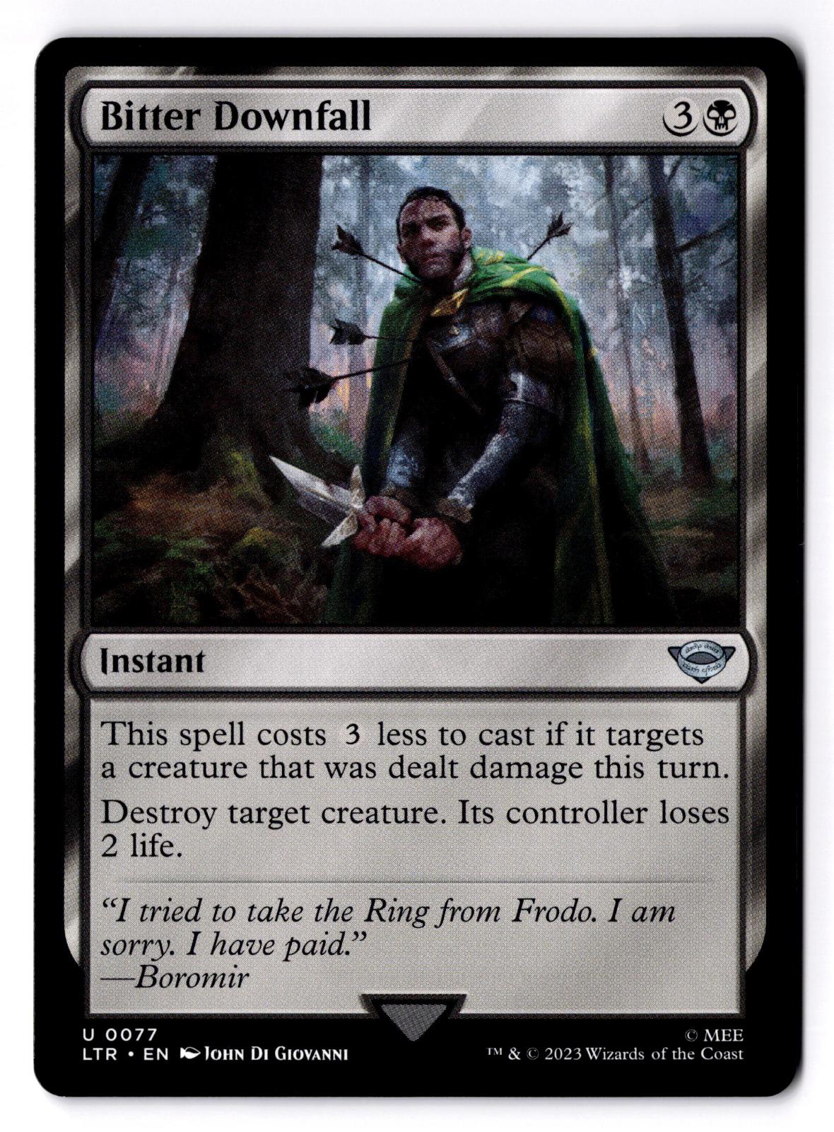 Bitter Downfall 77 The Lord of the Rings Magic: The Gathering LP