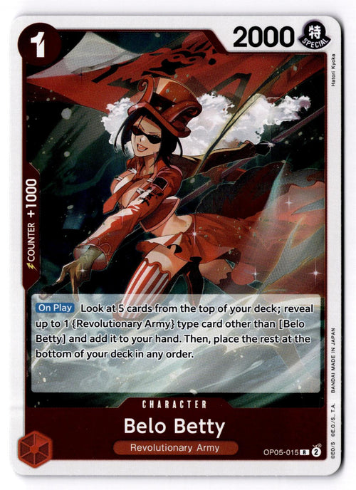 Belo Betty (Reprint) OP05-015 Rare Premium Booster -The Best- One Piece Foil NM