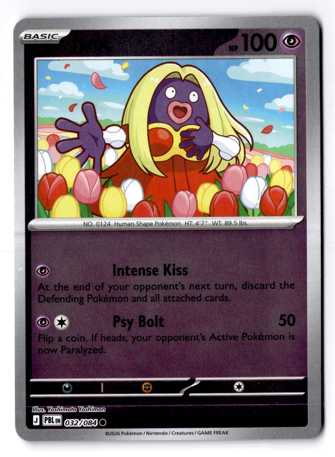 Jynx 032/084 Common Pitch Black Pokemon Reverse Holo Lightly Played