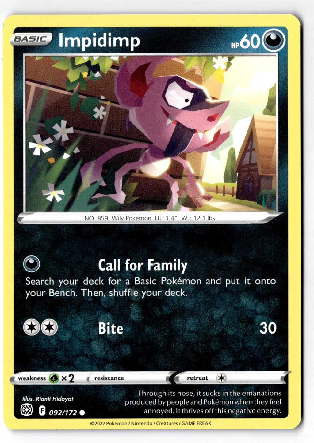 Impidimp 092/172 Common Brilliant Stars Pokemon Near Mint