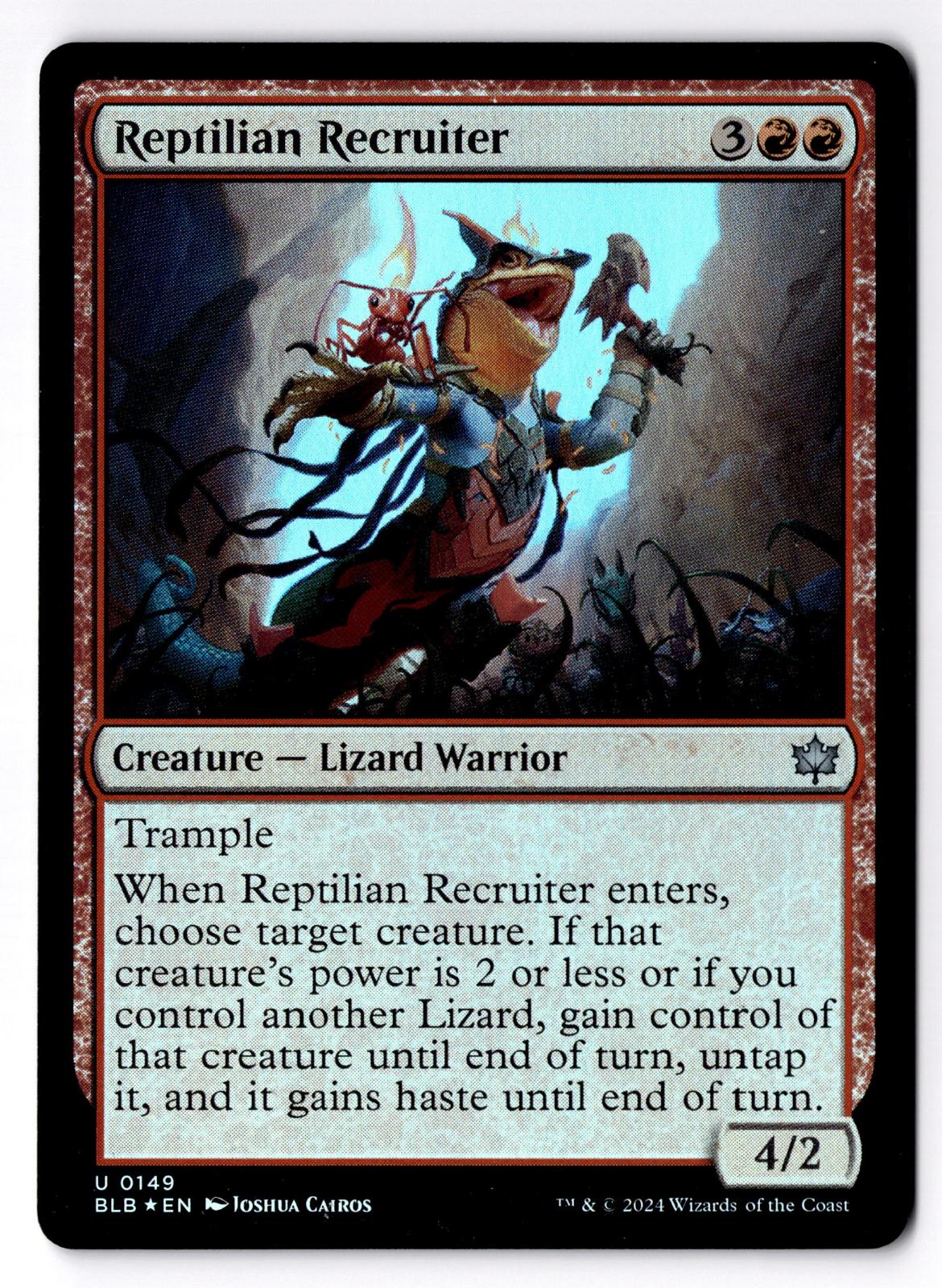 Reptilian Recruiter 149 Uncommon Bloomburrow Magic: The Gathering Foil LP