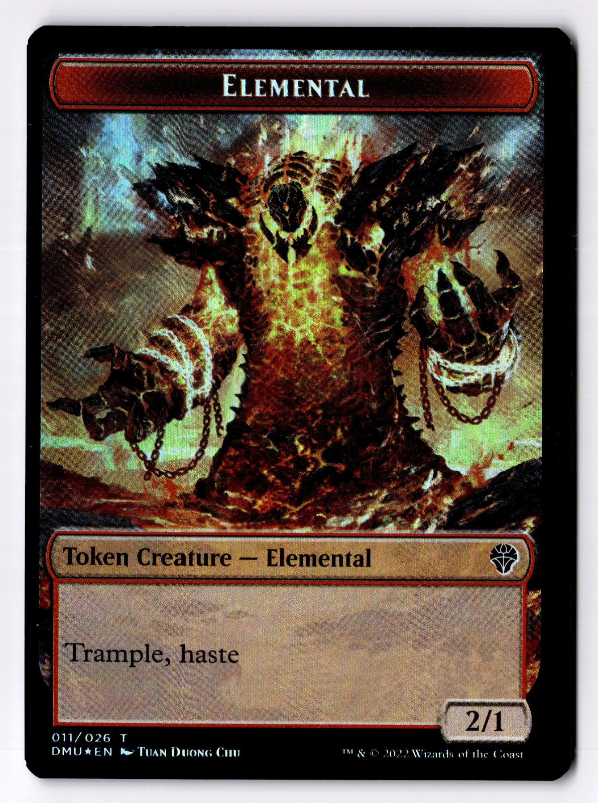 Soldier // Elemental Double-Sided Token 4 // 11 Magic: The Gathering Foil LP
