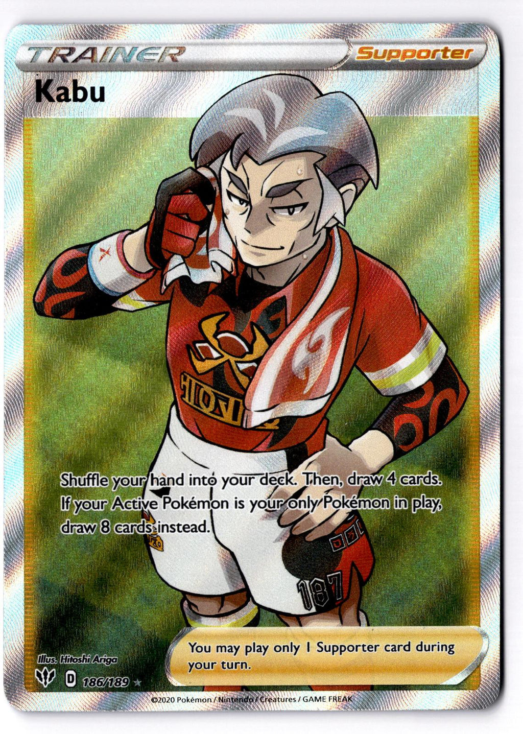 Kabu 186/189 Ultra Rare Darkness Ablaze Pokemon Holo Near Mint