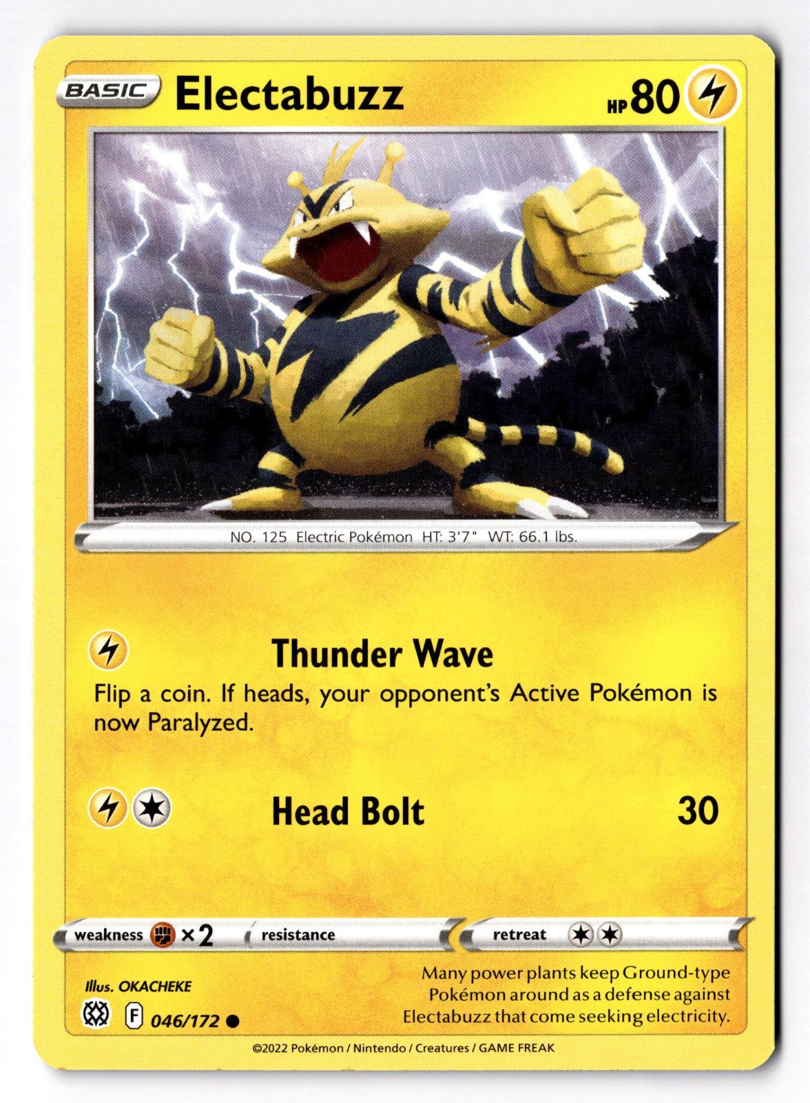 Electabuzz 046/172 Common Brilliant Stars Pokemon Lightly Played